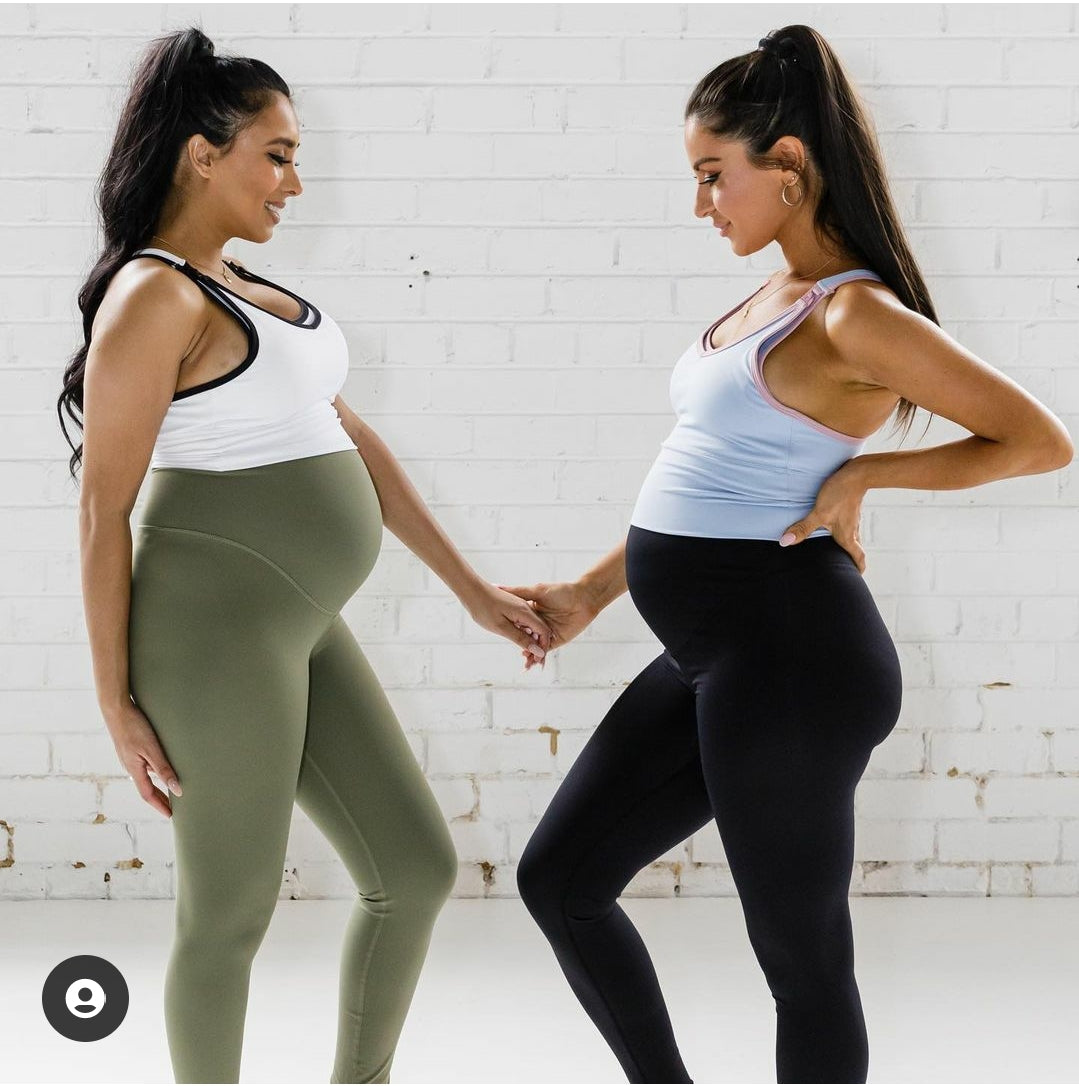 Women's Maternity Leggings Over The Belly Pregnancy Active Workout Yoga Tights  Pants Activewear Gym Clothes