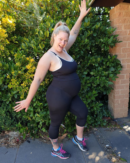 Emama Black Long Line Nursing Crop