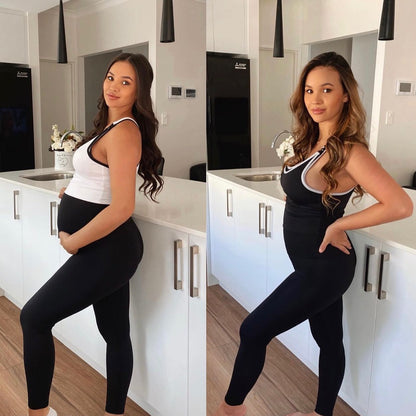 7/8 Pocket Maternity Leggings - Black