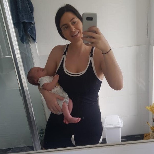 Emama Black Long Line Nursing Crop