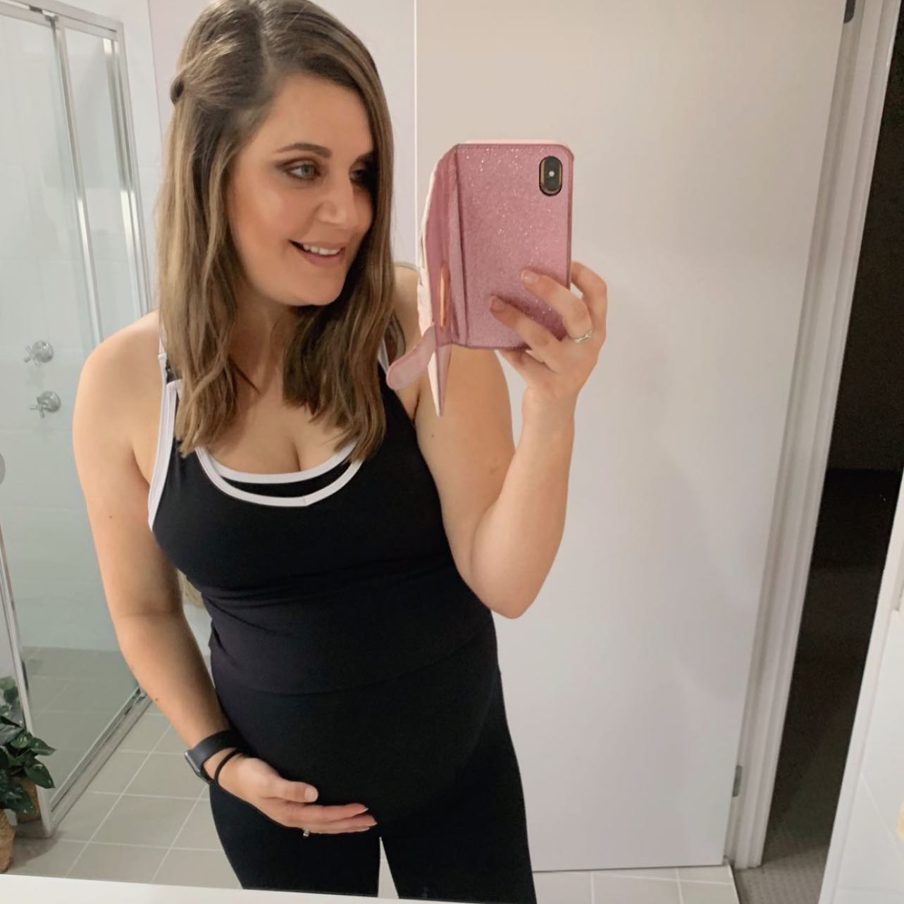 Emama Black Long Line Nursing Crop