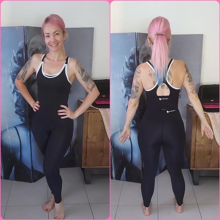 Emama Longline Still-Crop in Schwarz