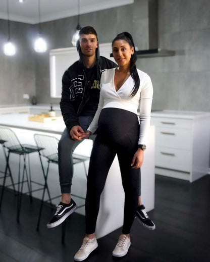 Emama Maternity Leggings Full Length + Pockets - Black