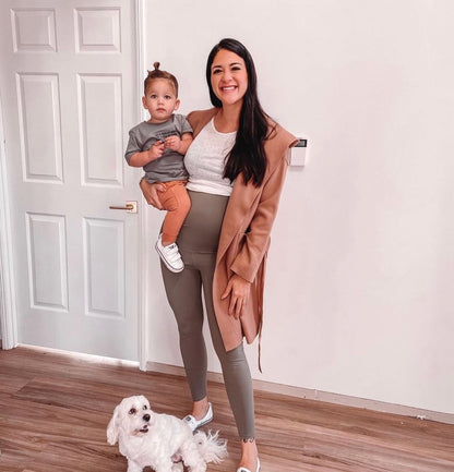 7/8 Maternity Leggings - Olive FINAL SALE