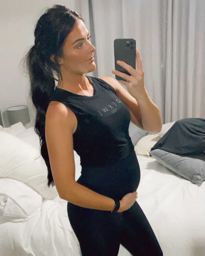 Emama Maternity Leggings Full Length + Pockets - Black