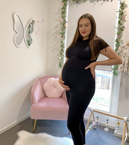 Emama Maternity Leggings Full Length + Pockets - Black