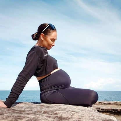 Emama Maternity Leggings Full Length + Pockets - Black