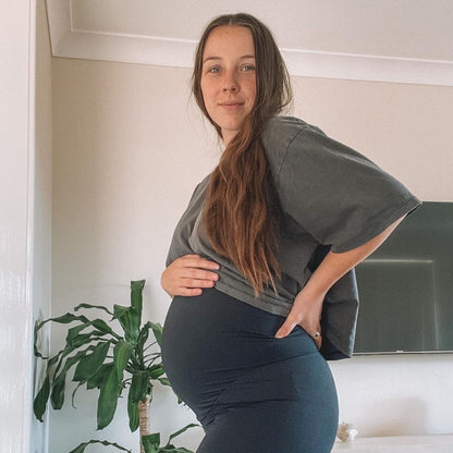 Emama Maternity Leggings Full Length + Pockets - Black