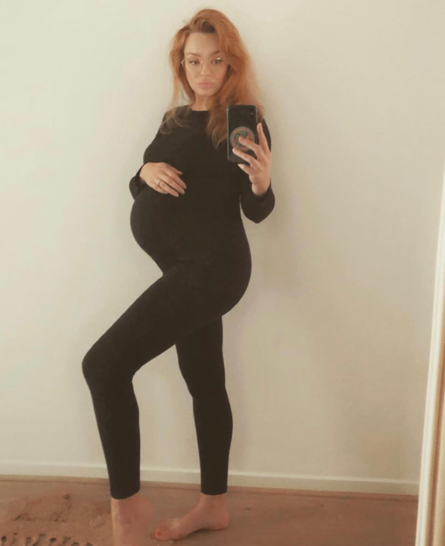 Emama Maternity Leggings Full Length + Pockets - Black