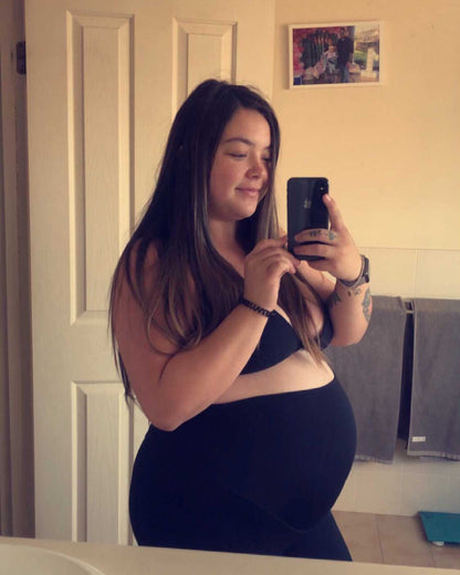 7/8 Pocket Maternity Leggings - Black