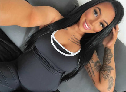 Emama Black Long Line Nursing Crop