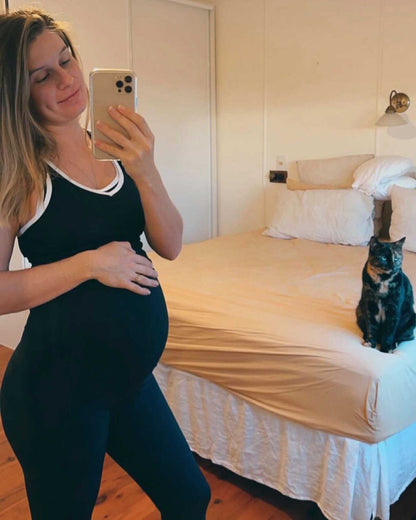 Emama Maternity Leggings Full Length + Pockets - Black