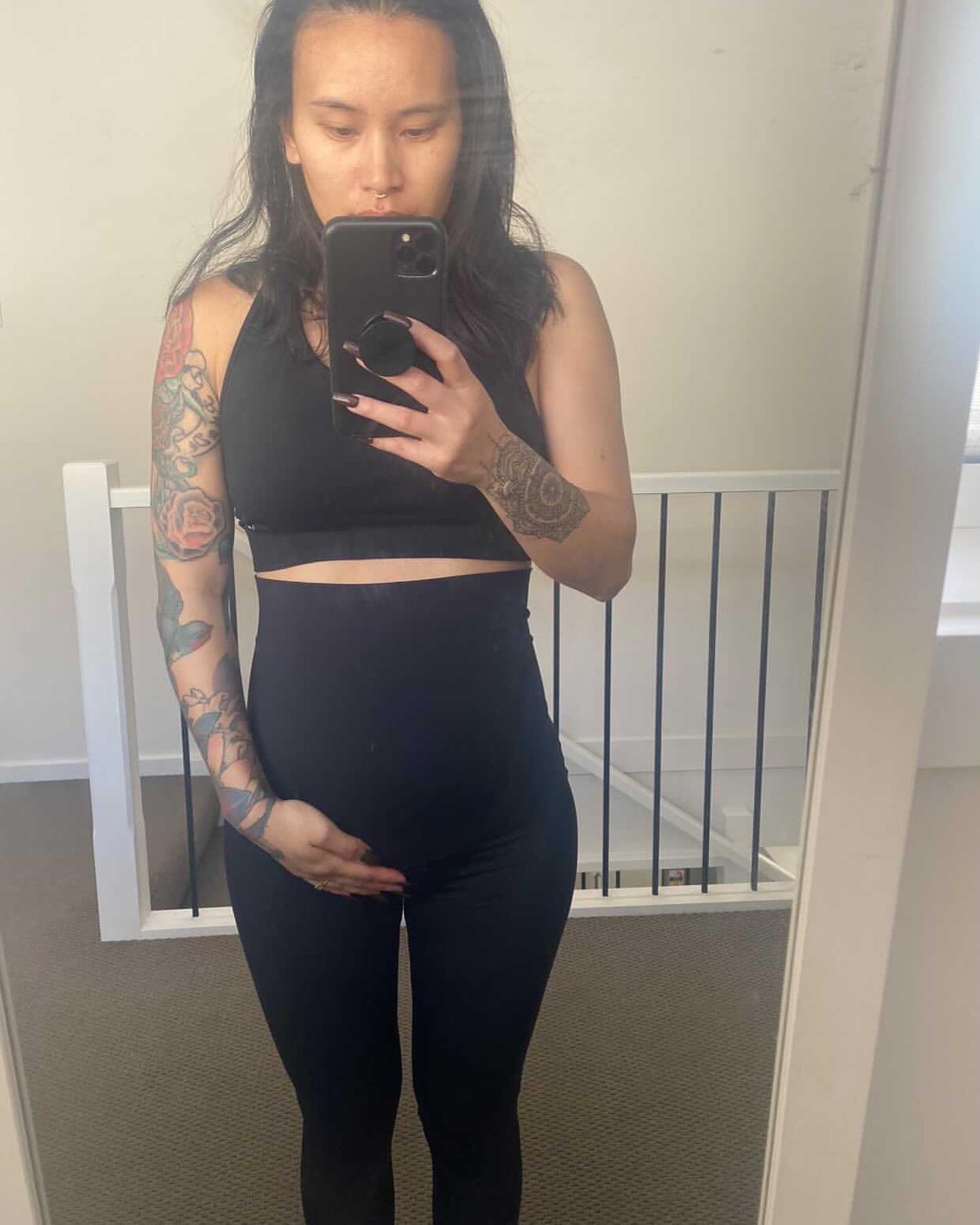 Emama Maternity Leggings Full Length + Pockets - Black