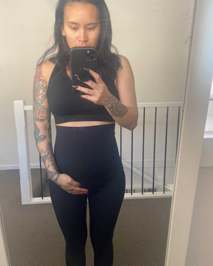 Emama Maternity Leggings Full Length + Pockets - Black