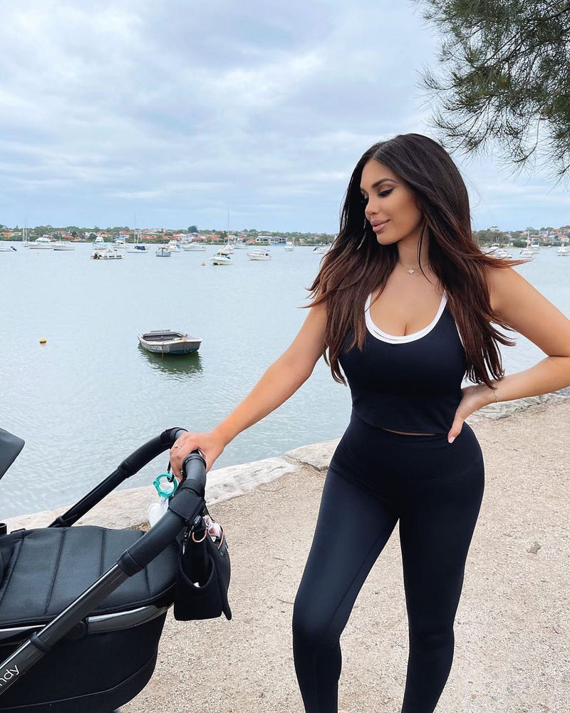 7/8 Shaper Move Leggings + Pockets - Black | Mum Tum Hiding