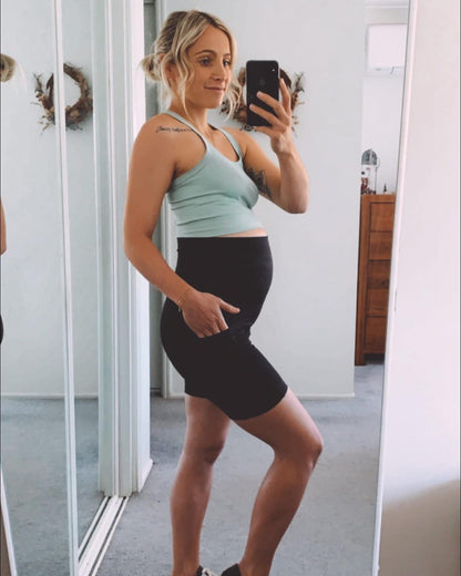 emama Maternity Bike Shorts - Black