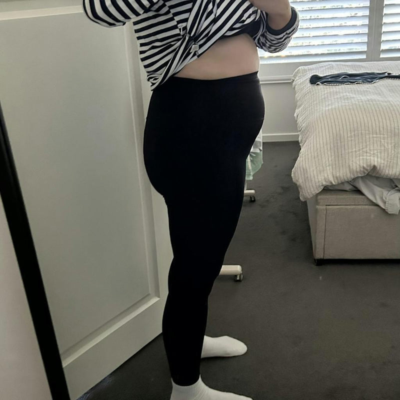 7/8 Shaper Move Leggings + Pockets - Black | Mum Tum Hiding