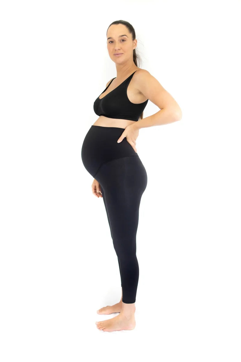 7/8 Maternity Leggings - Black