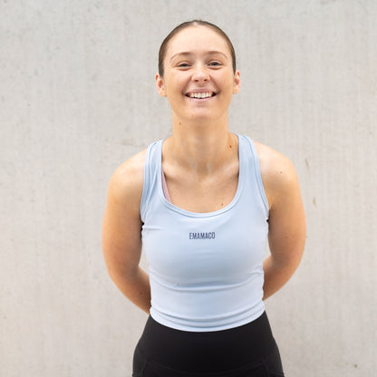 Racer Back Singlet Pastel Blue FINAL SALE