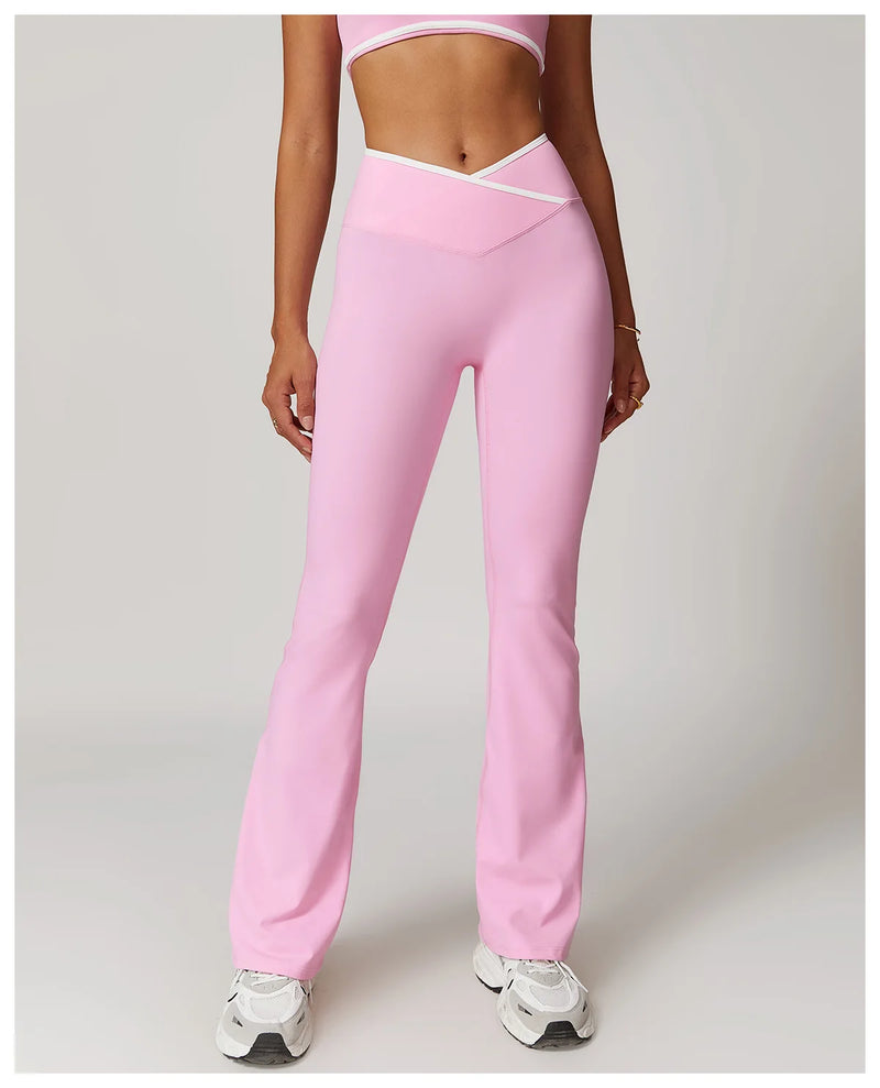 Cross Waist Flare Legggings