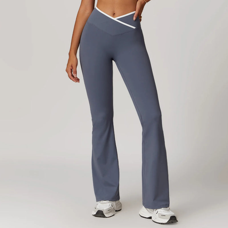 Cross Waist Flare Legggings