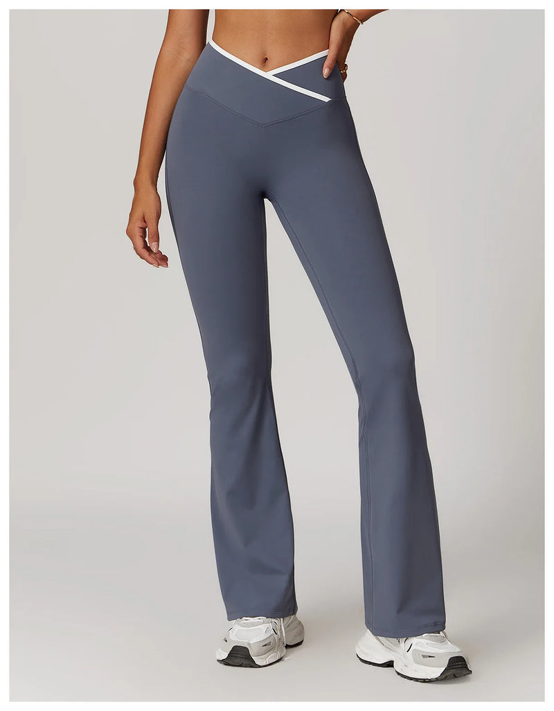 Cross Waist Flare Legggings