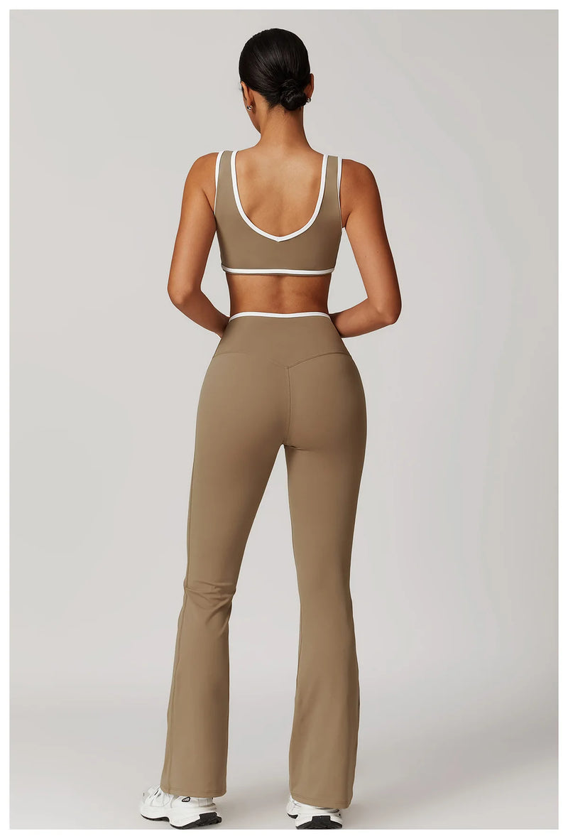 Cross Waist Flare Legggings