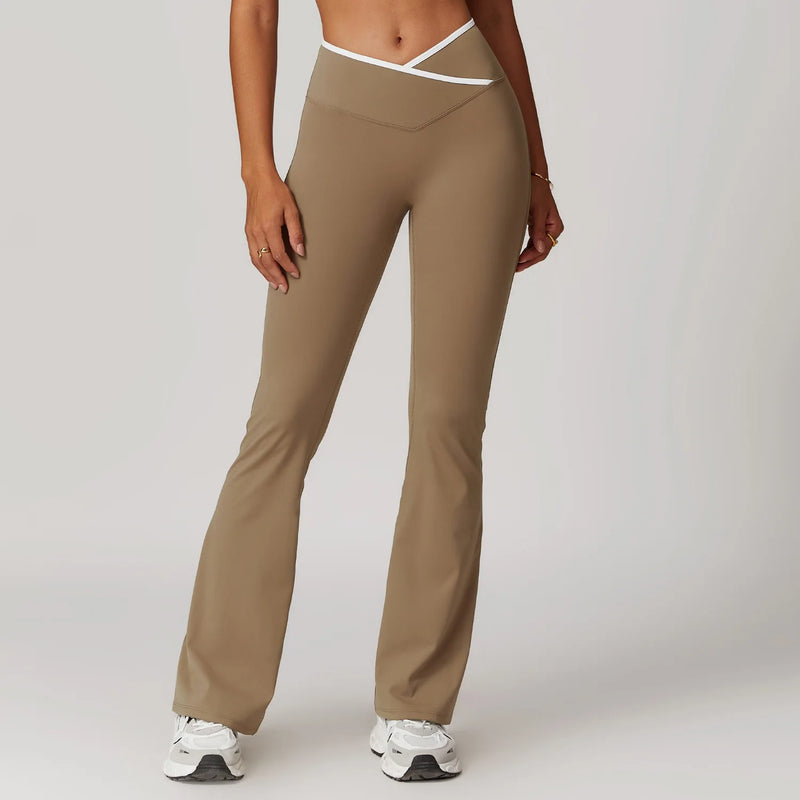 Cross Waist Flare Legggings