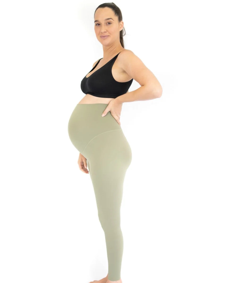Emama Maternity Leggings with Olive Full Length Emamaco – emamaco