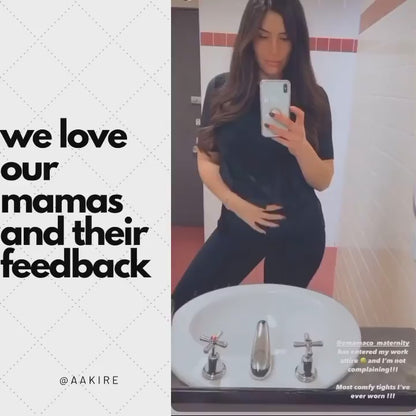 Emama Maternity Leggings Full Length + Pockets - Black