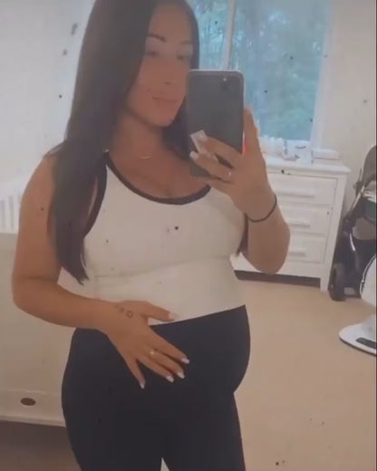 7/8 Pocket Maternity Leggings - Black