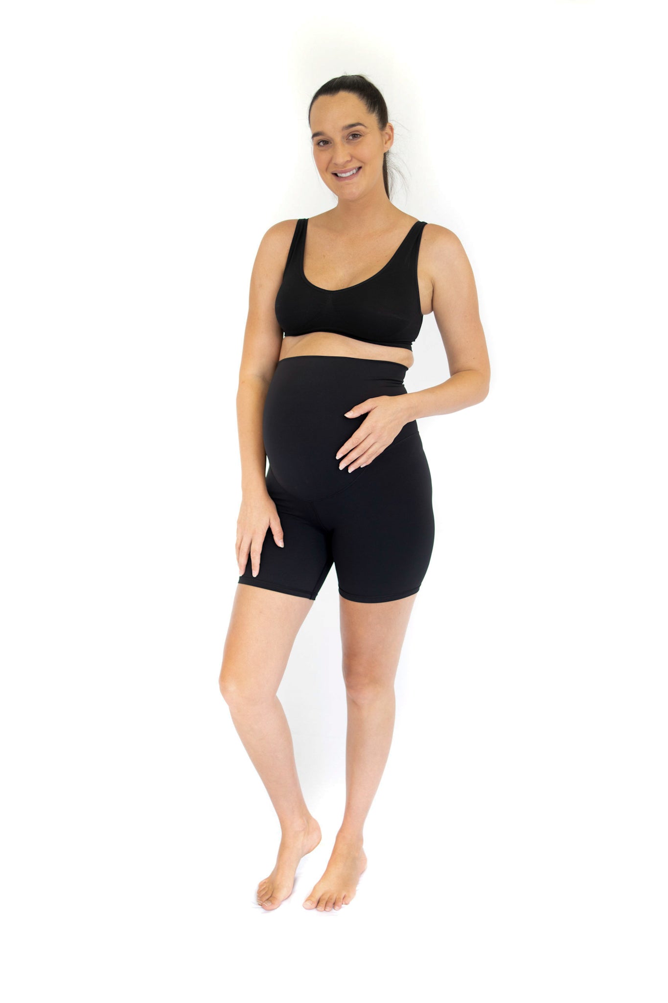 Maternity shaping biker shorts